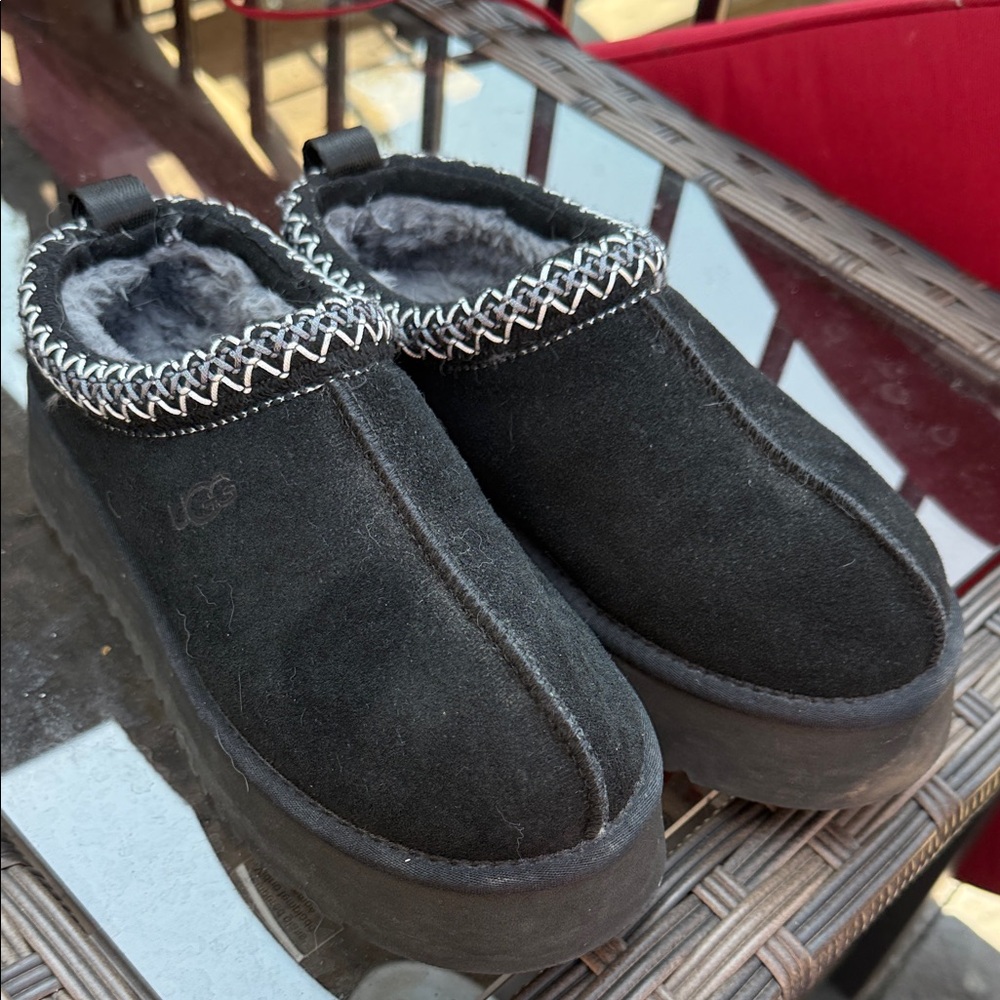 UGG Black Suede Slip-Ons